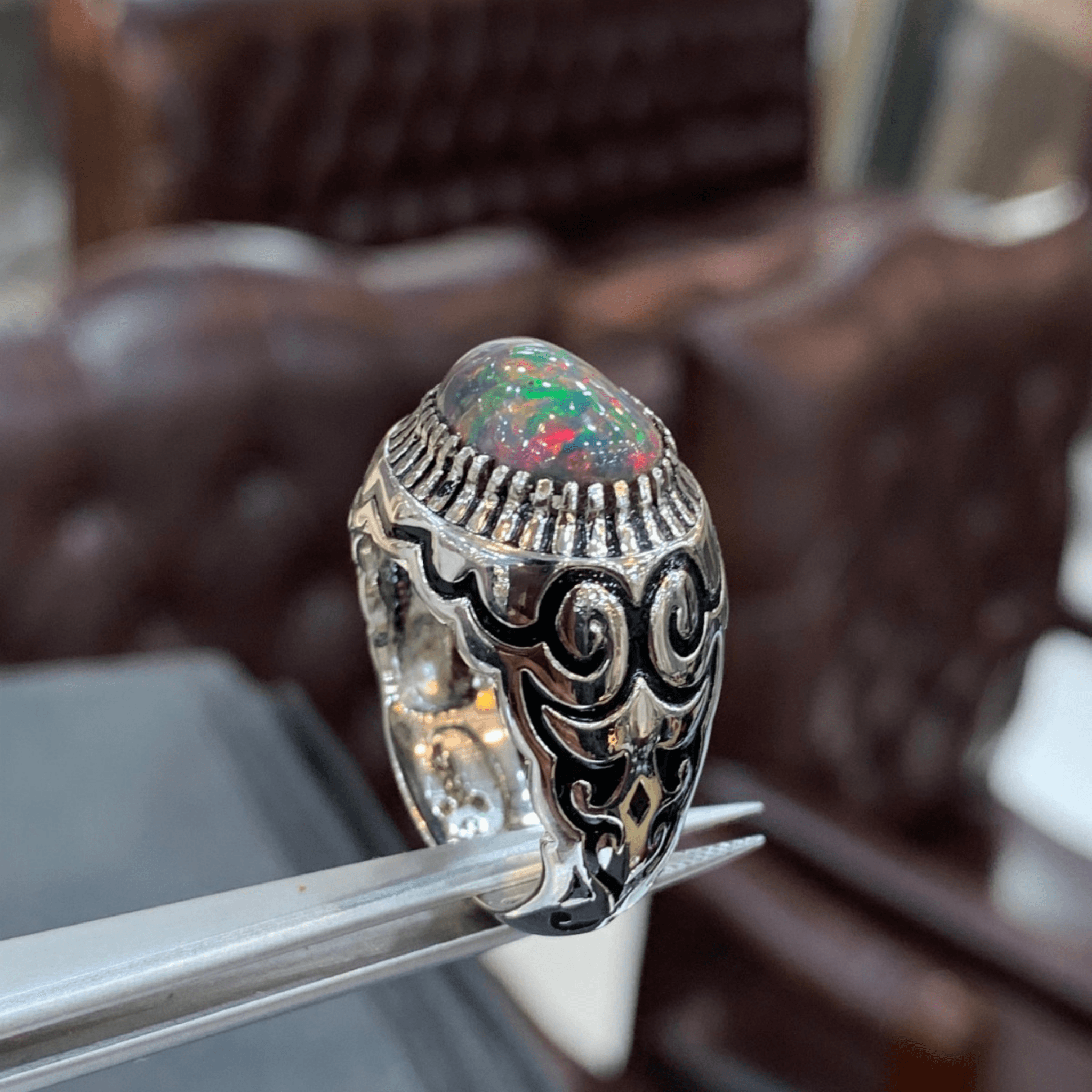 Natural Ethiopian Opal Ring – Turkish Style | Ring Size 20