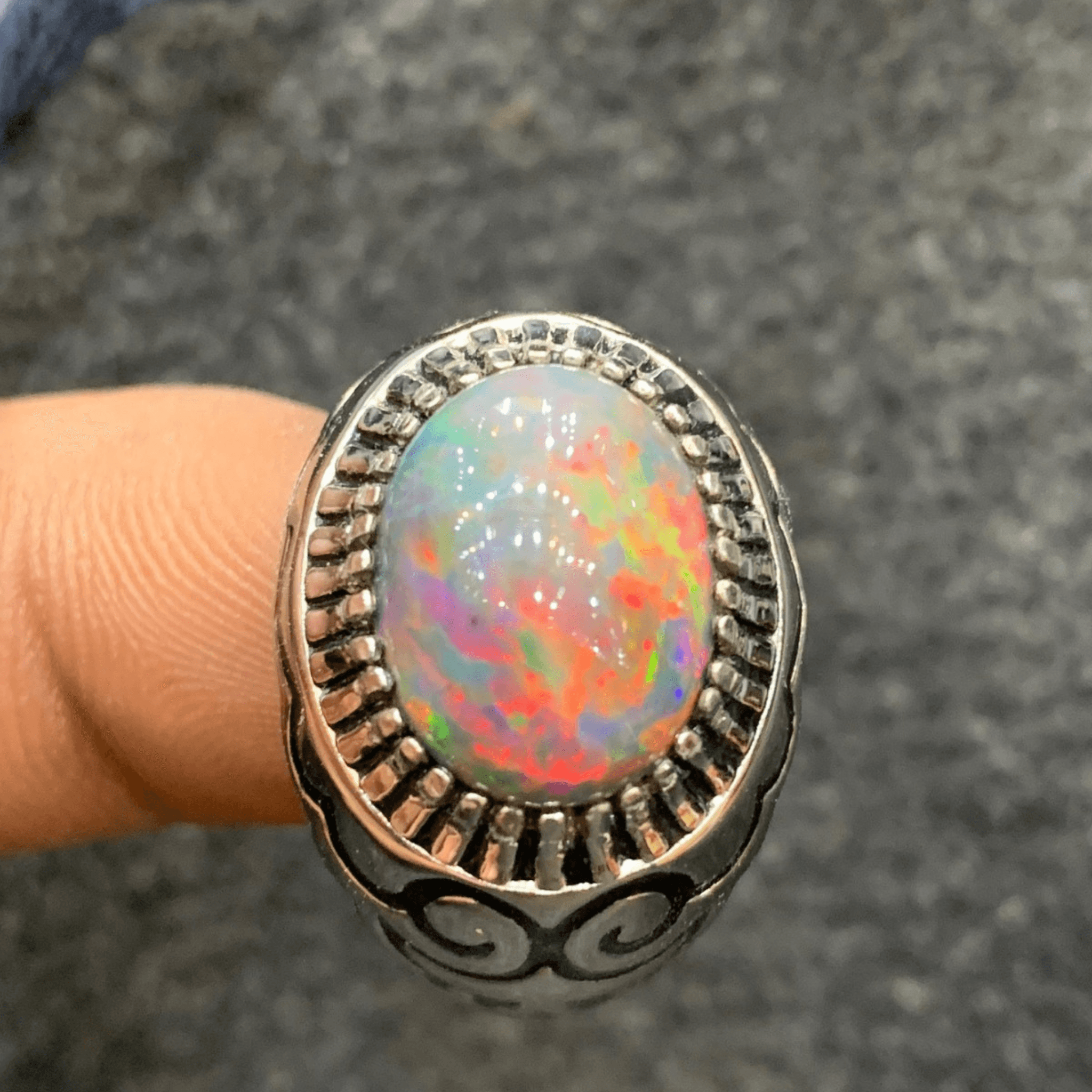 Natural Ethiopian Opal Ring – Turkish Style | Ring Size 20
