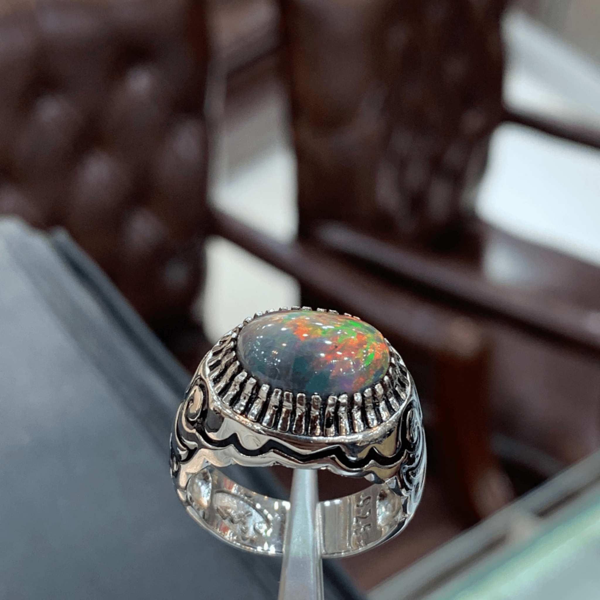 Natural Ethiopian Opal Ring – Turkish Style | Ring Size 20