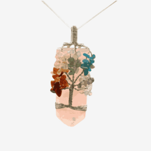 Natural Rose Quartz Pendant | Elegant Pink Crystal Necklace