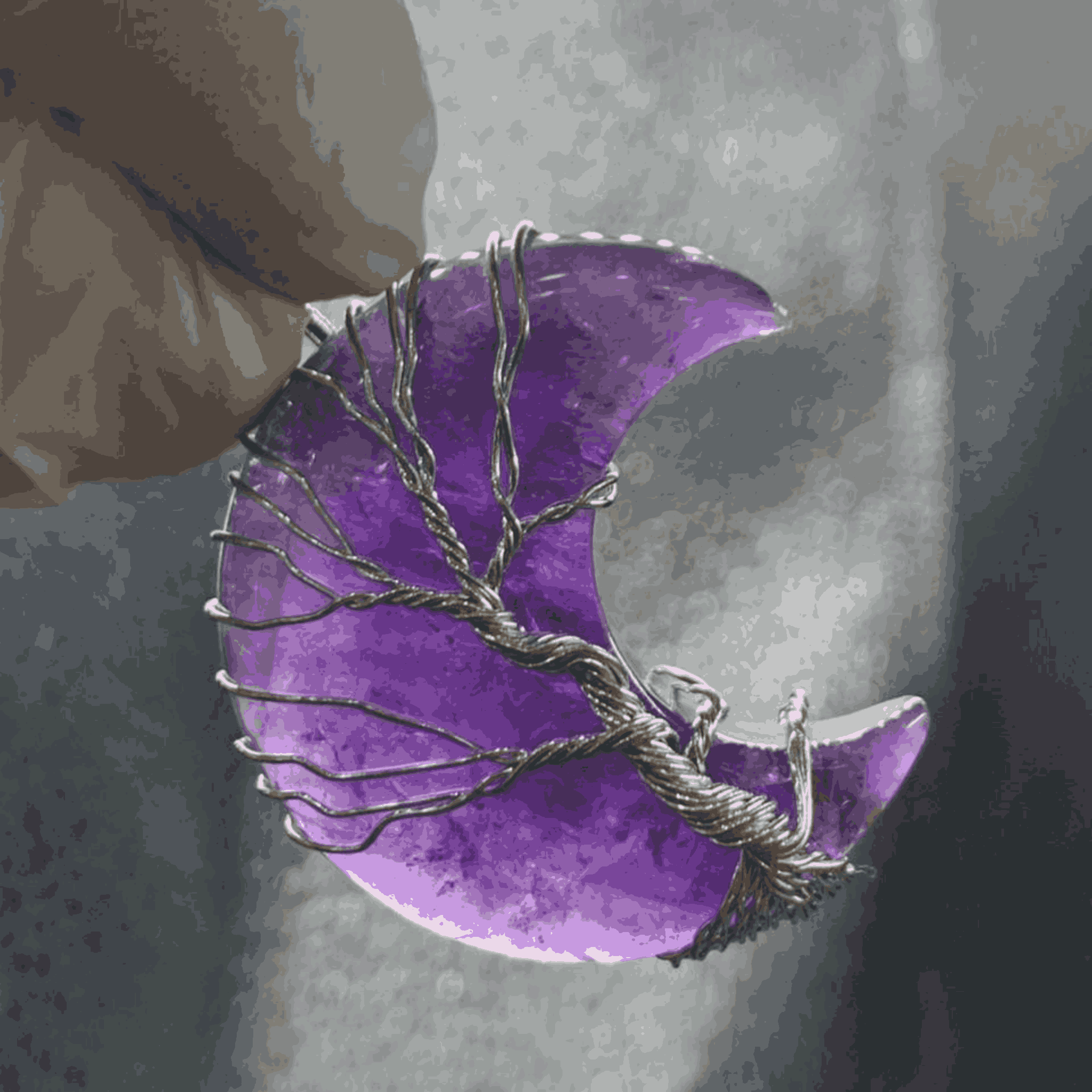 Natural Amethyst Pendant | Elegant Purple Crystal Jewelry