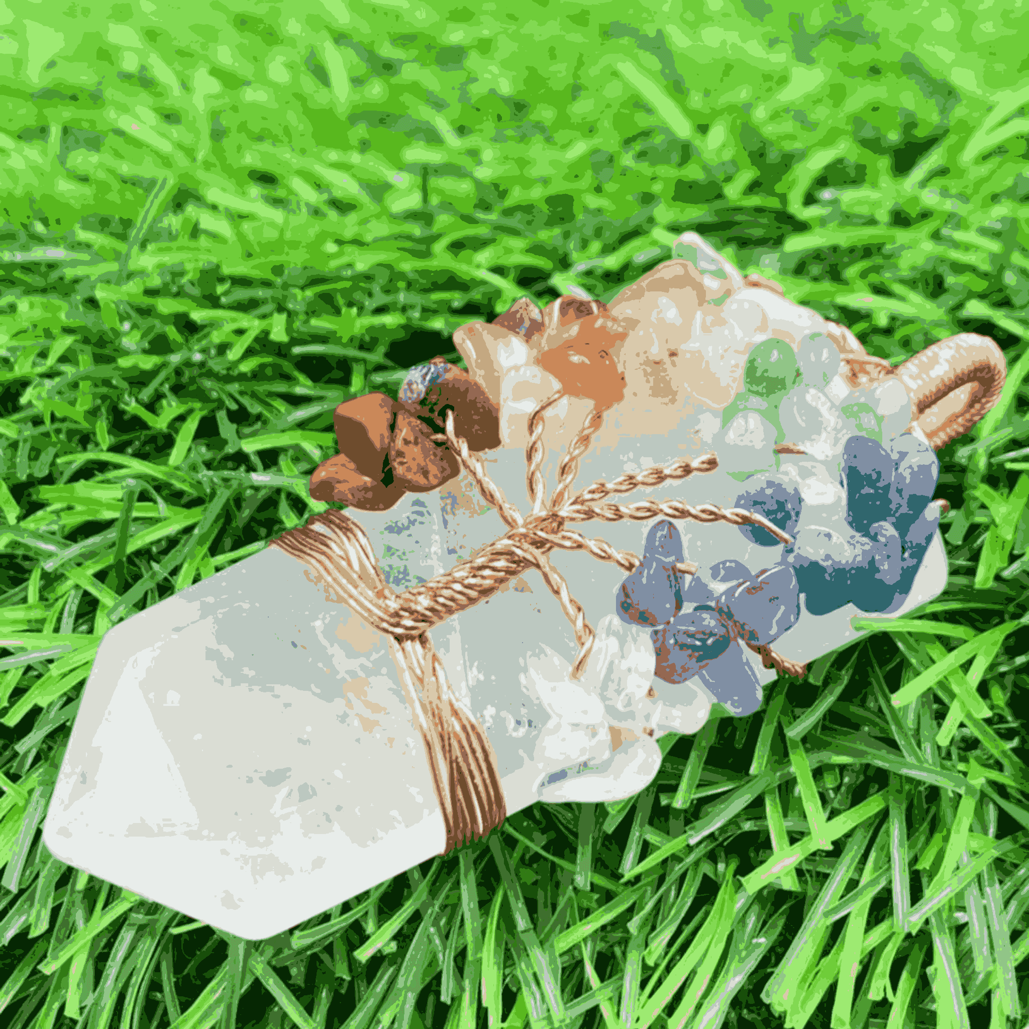 Natural Quartz Crystal Pendant | Elegant Clear Stone Necklace