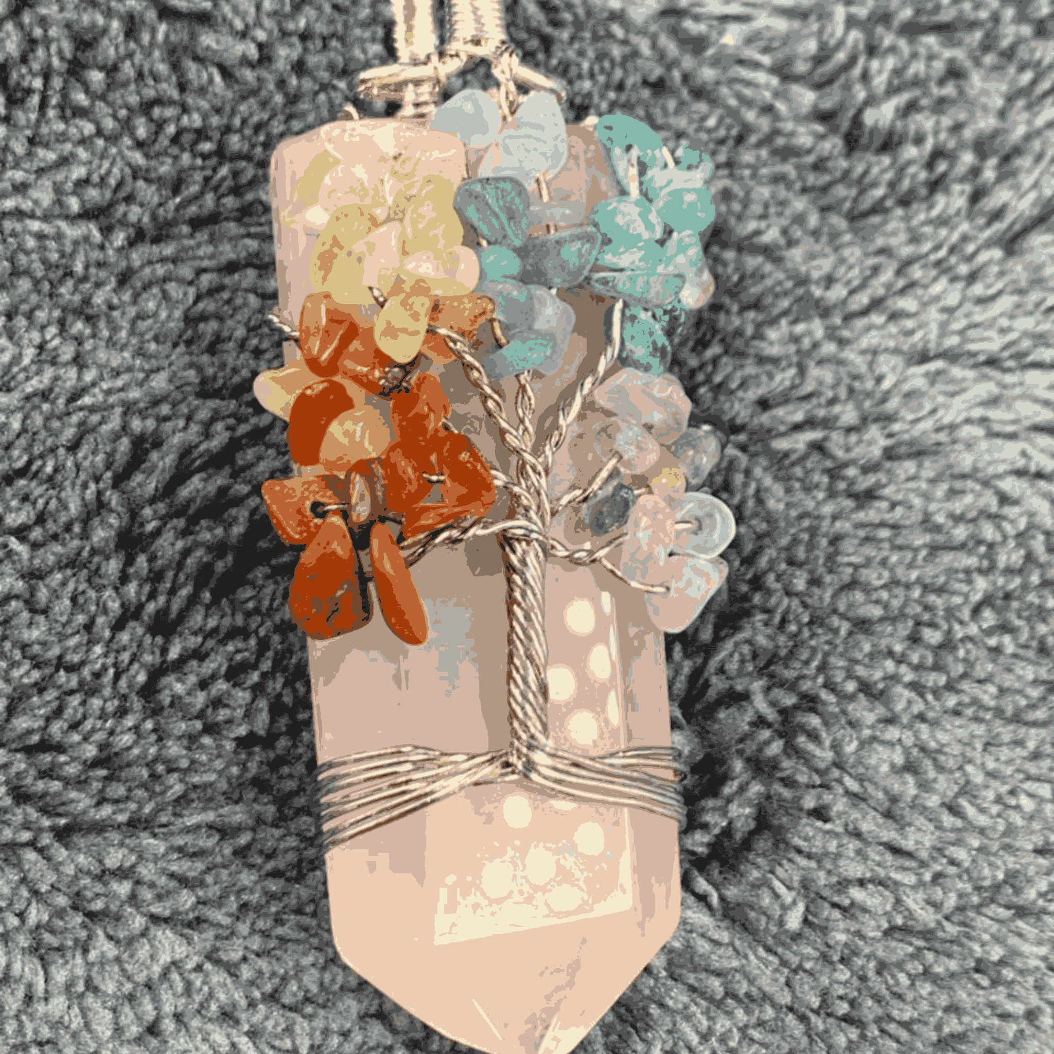 Natural Rose Quartz Pendant | Elegant Pink Crystal Necklace