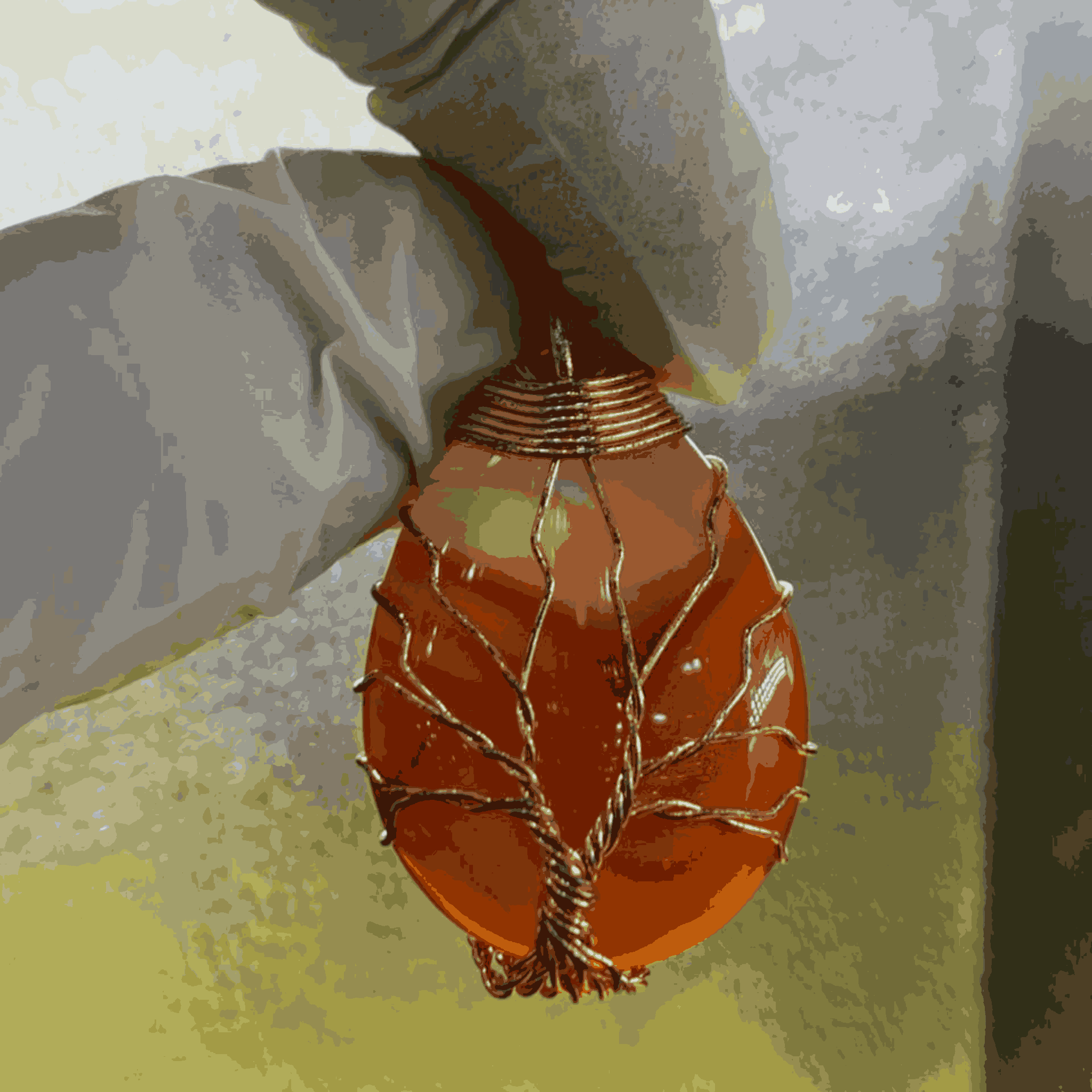 Natural Aqeeq Pendant – Elegant Agate Gemstone Jewelry