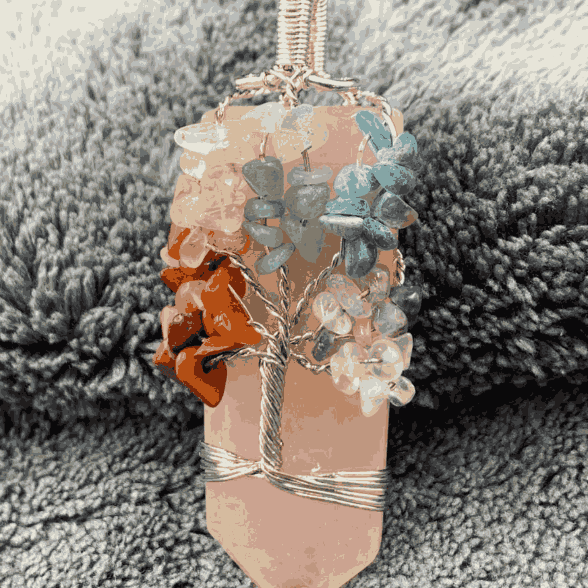 Natural Rose Quartz Pendant | Elegant Pink Crystal Necklace