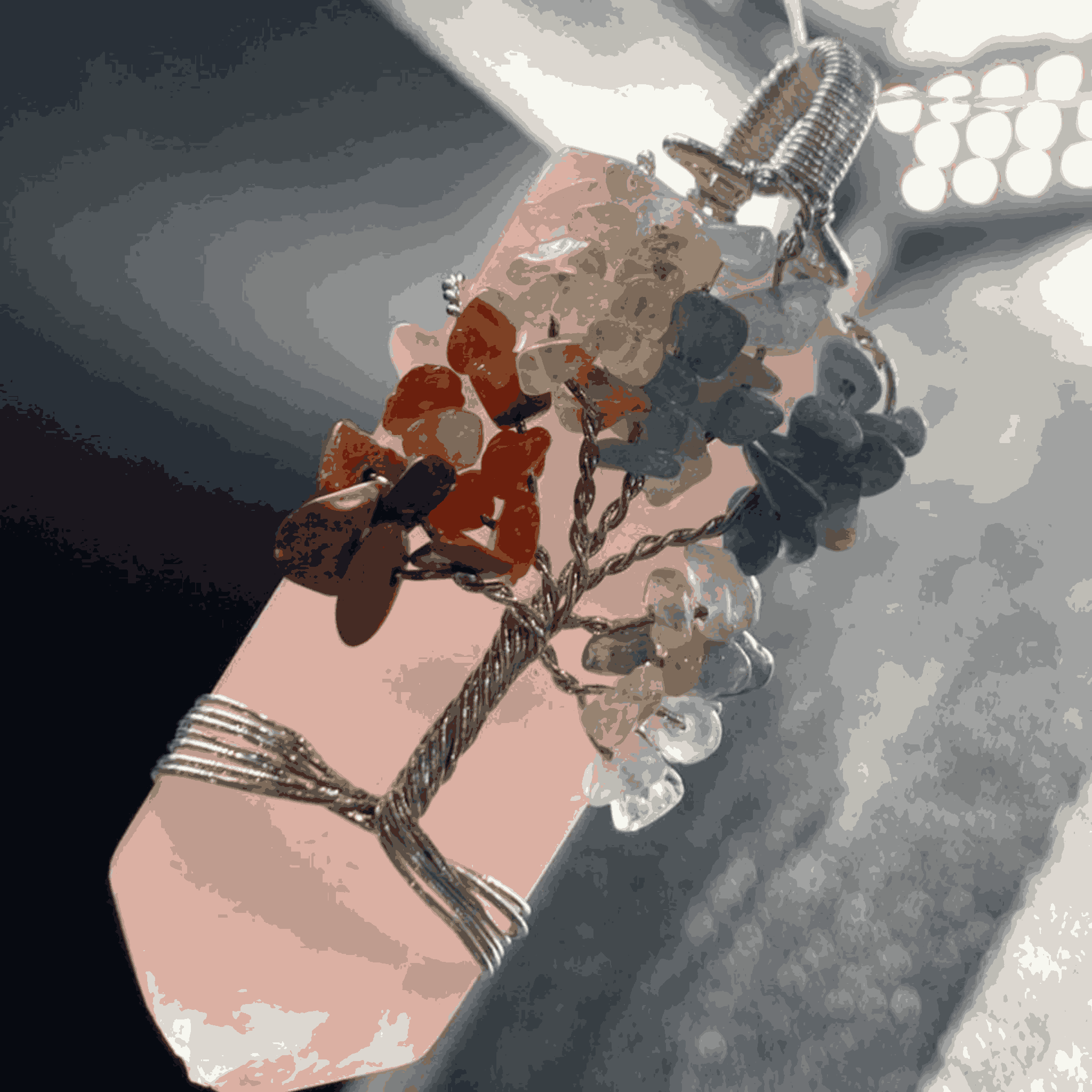 Natural Rose Quartz Pendant | Elegant Pink Crystal Necklace